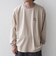 【SHIPS any別注】ohwell: ワンポイント ロゴ 刺繍 ミジンボーダー Tシャツ(ロンT)◇