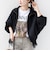 【WEB限定】〈手洗い可能〉レース ヘム スタンド ネック ギャザー ブルゾン