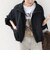 【WEB限定】〈手洗い可能〉レース ヘム スタンド ネック ギャザー ブルゾン