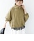 【WEB限定】〈手洗い可能〉レース ヘム スタンド ネック ギャザー ブルゾン