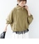 【WEB限定】〈手洗い可能〉レース ヘム スタンド ネック ギャザー ブルゾン