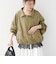 【WEB限定】〈手洗い可能〉レース ヘム スタンド ネック ギャザー ブルゾン