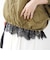 【WEB限定】〈手洗い可能〉レース ヘム スタンド ネック ギャザー ブルゾン