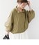 【WEB限定】〈手洗い可能〉レース ヘム スタンド ネック ギャザー ブルゾン