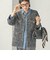 〈手洗い可能〉ミディ丈 ミックス ニット ジャケット