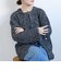 〈手洗い可能〉ミディ丈 ミックス ニット ジャケット