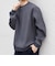 〈洗濯機可能〉ワッフル ワンポイント クルーネック Tシャツ(ロンT)◇