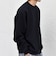 〈洗濯機可能〉ワッフル ワンポイント クルーネック Tシャツ(ロンT)◇