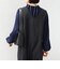 〈手洗い可能〉起毛 サテン ネック ギャザー ブラウス