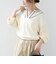 【WEB限定】〈手洗い可能〉配色 ステッチ アイレット スキッパー ニット