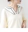 【WEB限定】〈手洗い可能〉配色 ステッチ アイレット スキッパー ニット