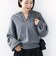 【WEB限定】〈手洗い可能〉配色 ステッチ アイレット スキッパー ニット