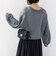【WEB限定】〈手洗い可能〉配色 ステッチ アイレット スキッパー ニット