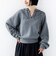 【WEB限定】〈手洗い可能〉配色 ステッチ アイレット スキッパー ニット