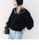 【WEB限定】〈手洗い可能〉配色 ステッチ アイレット スキッパー ニット