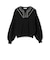 【WEB限定】〈手洗い可能〉配色 ステッチ アイレット スキッパー ニット