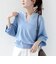【WEB限定】〈手洗い可能〉配色 ステッチ アイレット スキッパー ニット
