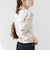 【WEB限定】〈手洗い可能〉レース ビッグ カラー ニット カーディガン