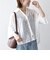 【WEB限定】〈手洗い可能〉シアー ドット レギュラーカラー ギャザー シャツ