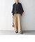 【WEB限定】〈手洗い可能〉シアー ドット レギュラーカラー ギャザー シャツ