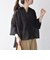 【WEB限定】〈手洗い可能〉シアー ドット レギュラーカラー ギャザー シャツ