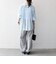 【WEB限定】〈手洗い可能〉シアー ドット レギュラーカラー ギャザー シャツ