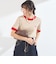 〈手洗い可能〉ミニ ケーブル 配色 5分袖 ニット◇
