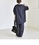 〈洗濯機可能〉ウールライク Vネック スキッパー シャツ & ワイド パンツ セットアップ