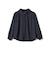 〈手洗い可能〉襟 タック サテン ロング スリーブ ブラウス