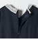 〈洗濯機可能〉レースカラー ロング スリーブ ワンピース［NAVY BLUE］