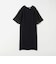 《一部追加予約》〈手洗い可能〉シアー ドット コンビ ワンピース ［NAVY BLUE］