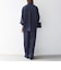 〈洗濯機可能〉ウエスト ボタン 2タック セミワイド パンツ［NAVY BLUE］