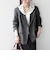 〈手洗い可能〉ウールライク レース カラー ジャケット［NAVY BLUE］