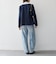 〈手洗い可能〉ウールライク レース カラー ジャケット［NAVY BLUE］