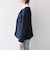 〈手洗い可能〉ウールライク レース カラー ジャケット［NAVY BLUE］