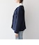 〈手洗い可能〉ウールライク レース カラー ジャケット［NAVY BLUE］