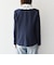 〈手洗い可能〉ウールライク レース カラー ジャケット［NAVY BLUE］