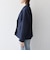 〈手洗い可能〉ウールライク レース カラー ジャケット［NAVY BLUE］