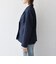 〈手洗い可能〉ウールライク レース カラー ジャケット［NAVY BLUE］