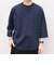 〈洗濯機可能〉ピマ コットン ワンポイント 刺繍 7分袖 ポケット Tシャツ◇