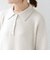 《一部追加予約》【WEB限定】〈手洗い可能〉レーストリム スキッパー ポロ襟 ニット