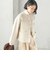 〈手洗い可能〉ノーカラー ヘアリー ニット ジャケット