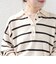【WEB限定】〈手洗い可能〉モール パイル 配色 / ボーダー ポロ ニット
