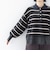 【WEB限定】〈手洗い可能〉モール パイル 配色 / ボーダー ポロ ニット