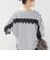 【WEB限定】〈手洗い可能〉バック レース 袖 ロング リブ ドルマン プルオーバー