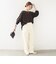 【WEB限定】〈手洗い可能〉バック レース 袖 ロング リブ ドルマン プルオーバー