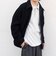 PURE WOOL MELTON リラックス ジップアップ ショート ブルゾン◆