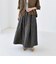 〈洗濯機可能〉フラワー ジャカード タック フレア スカート
