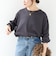 【WEB限定】〈洗濯機可能〉オーガニックコットン フリル ロングスリーブ TEE