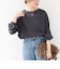 【WEB限定】〈洗濯機可能〉オーガニックコットン フリル ロングスリーブ TEE
